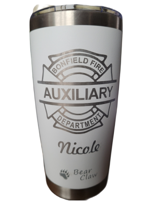 Custom Laser Engraved Bear Claw Tumbler