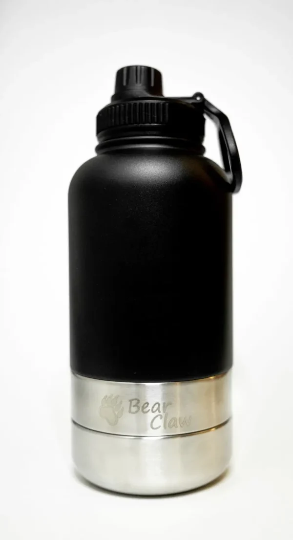Bear Claw 32oz Multi Function Dog Water Bottle with bowls